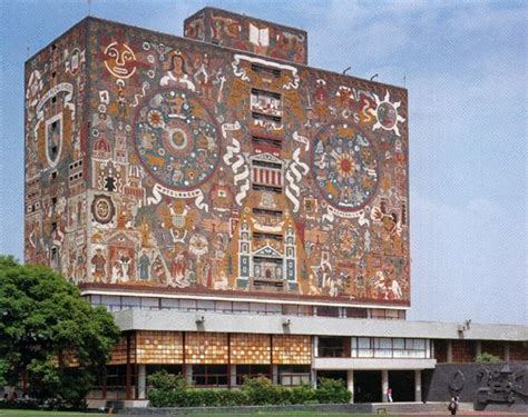 Teoria e História da Arquitetura: Mural biblioteca central UNAM - MÉXICO