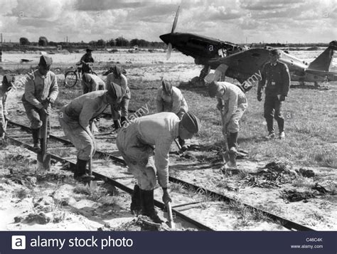 Second World War Military Airfields At The Eastern Front Stock Photo