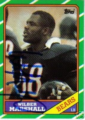 WILBER MARSHALL SIGNED CHICAGO BEARS FOOTBALL CARD | #16738453