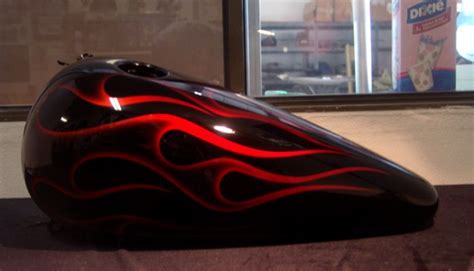 How To Paint Ghost Flames On A Motorcycle Tank