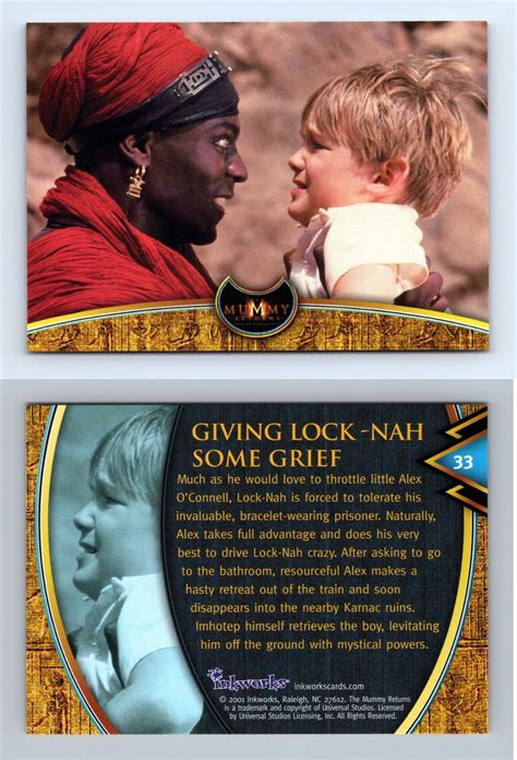 Giving Lock Nah Some Grief 33 The Mummy Returns 2001 Inkworks Trading Card