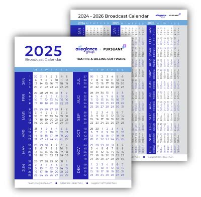 Broadcast Calendar 2025 Allegiance Group