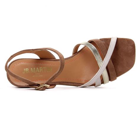 Jb Martin Victoria Camel Or Craie Nu Pied Talon Marron Printemps T