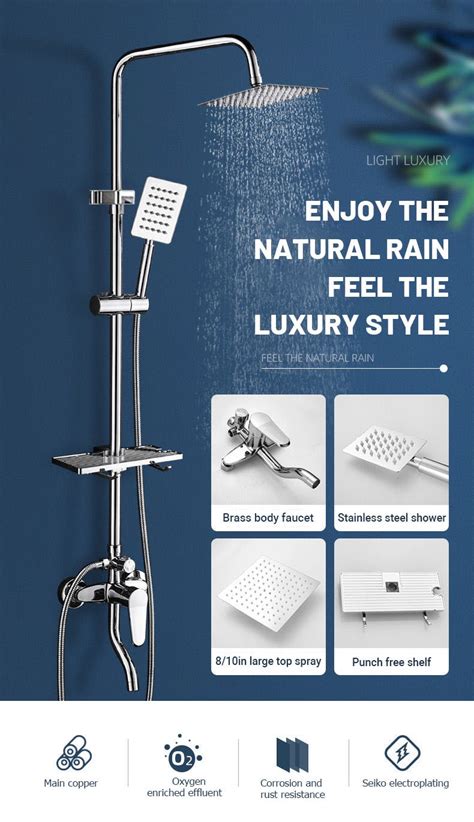 GUGA Shower Set Stainless Steel Household Hot And Cold Shower With Faucet Shopee Philippines