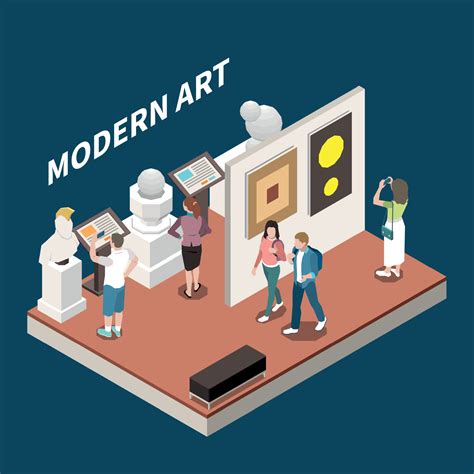 Modern Art Gallery Isometric Background 3467441 Vector Art at Vecteezy