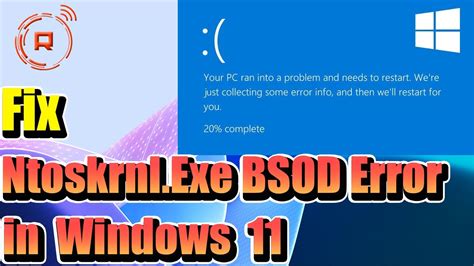 How To Fix Ntoskrnl Exe Bsod Error On Windows Youtube