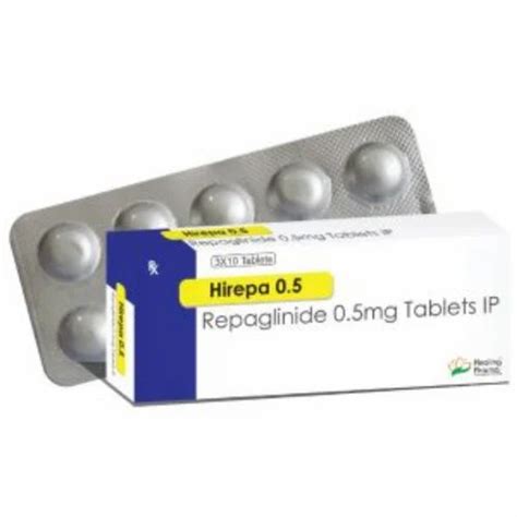 Repaglinide 0 5mg Tablet Packaging Size 3 10 Tablets At Rs 185 Stripe