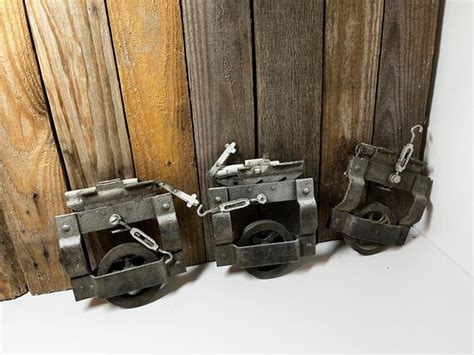 Vintage Industrial Pocket Door Rollers Set Of 3 Etsy