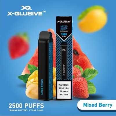 X QLUSIVE MIXED BERRY V2 ADJUSTABLE AIR FLOW 2500 PUFFS IGET Australia