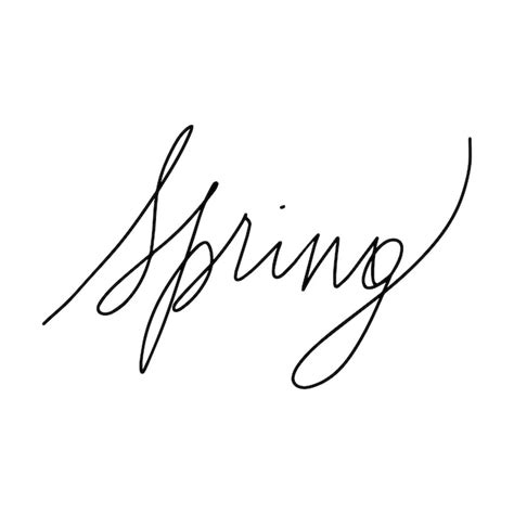 Letras Caligr Ficas A Mano En Ingl S Primavera Vector Ilustraci N