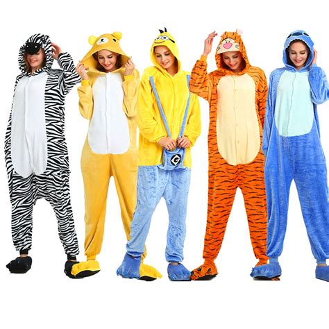 Unisex Adultos Kigurumi Unicórnio Bonito Tigre Panda Ponto Anime Trajes