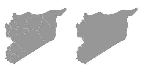 Premium Vector Syria Map With Administrative Divisions Vector