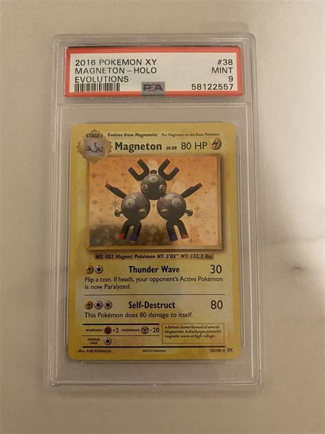 2016 Pokemon XY Evolutions 38 Magneton Holo PSA 9 EBay