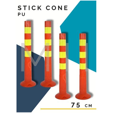 Jual Stick Cone PU Karet Elastis T Top Bollard Stik Tiang Pembatas