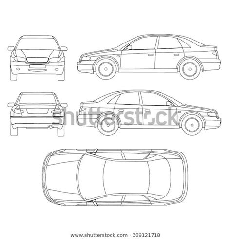 Car Damage Diagram Template Sketch Coloring Page