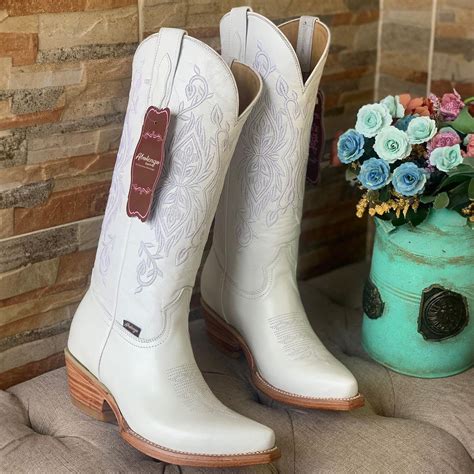 Abolengo Women's White Cowgirl Boots
