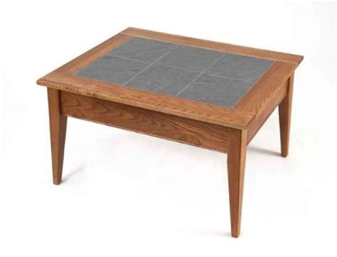 Tile Top Coffee Table Slate Top Coffee Table In Golden Oak By