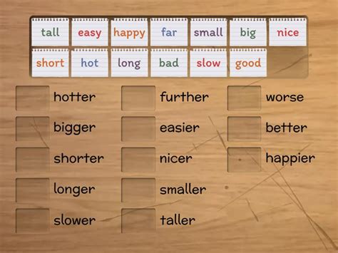 Comparatives Une Las Parejas