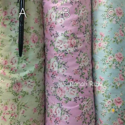 Jual Kain Katun Jepang Motif Bunga Mawar Km Floral Rose Japan