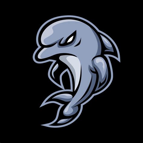 Dolphin Mascot Logo Design Vector With Modern Illustration Concept