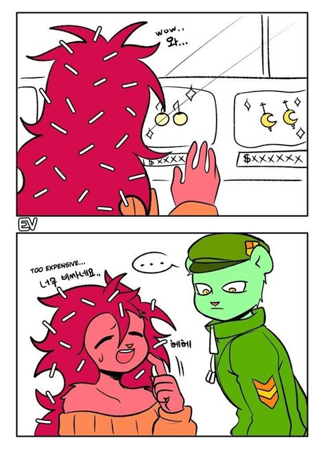 HTF Comic 1 4 Flippy Y Flaky Dibujos Animados Bonitos Happy Tree