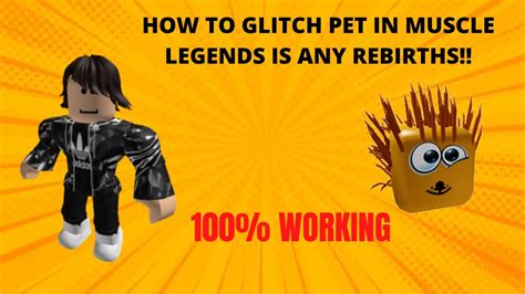 How To Get Free Glitch Pet Works On Any Rebirth Muscle Legends