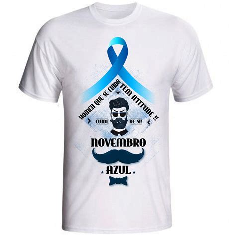 Camiseta Novembro Azul Shopee Brasil