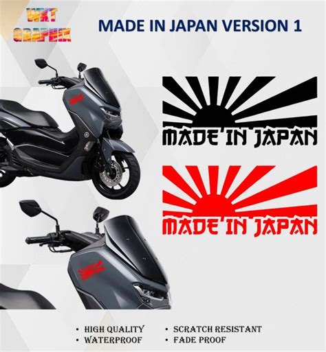 JDM MADE IN JAPAN VERSION 1 VINYL DECALS CUTOUT WATERPROOF Lazada PH