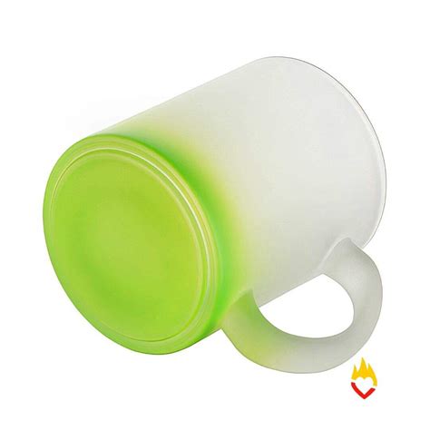 Caneca de Vidro Fosco 325ml Verde Sublimação e DTF Provideo2004