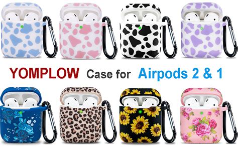 Amazon Airpod Case Soft Silicone Flexible Skin Cow Print YOMPLOW