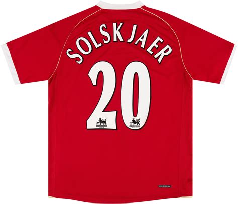 2006 07 Manchester United Home Shirt Solskjaer 20 7 10 L