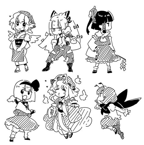 Hakurei Reimu Konpaku Youmu Fujiwara No Mokou Saigyouji Yuyuko