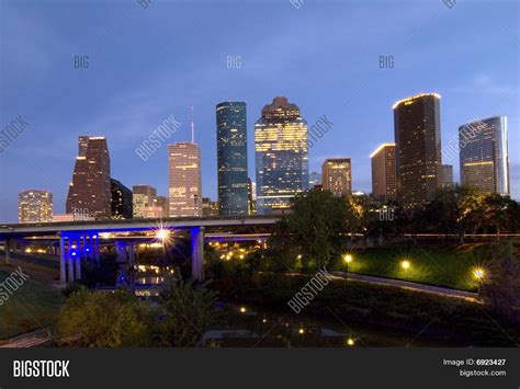 Houston Night Skyline Image & Photo (Free Trial) | Bigstock