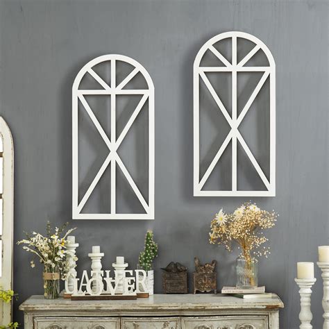 White Arched Window Frame