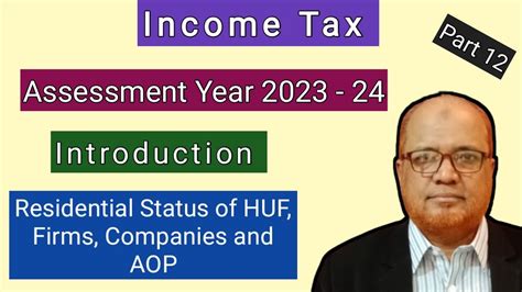 Income Tax I Assessment Year I Residential Status Of Huf I