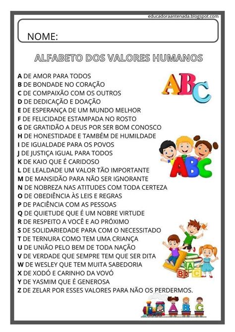 Ensino Religioso Valores E Virtudes - Atividades de ensino religioso sobre valores humanos – Artofit