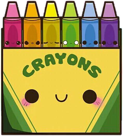 Kawaii Crayons Sticker By Kawaiilife In Cute Cartoon Wallpapers Sexiz Pix