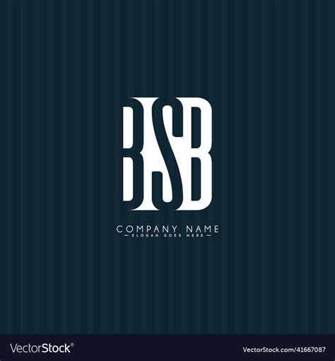 Initial letter bsb logo - minimal business Vector Image