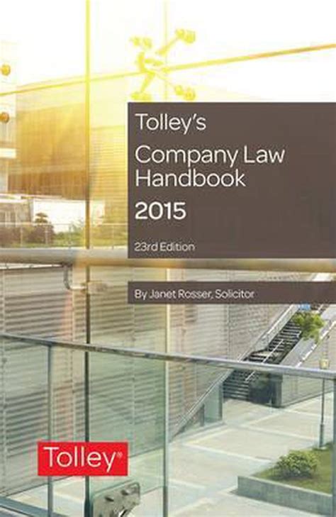 Tolley S Company Law Handbook Janet Rosser Boeken Bol