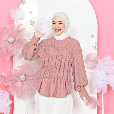 Jual Mybamus X Habibapakaya Habby Rubber Tops Atasan Muslim Wanita