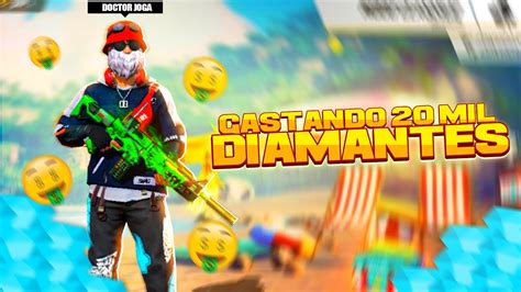 GASTANDO 20 MIL DIAMANTES NA CONTA MAIS GEMADA DO FREE FIRE YouTube