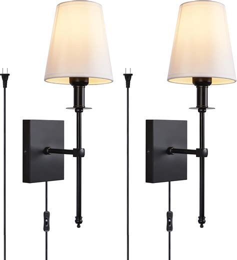 Amazon PASSICA DECOR Plug In Wall Sconce Set Of 2 Pack Industrial