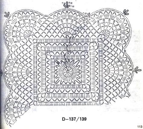 Square Crochet Doily Patterns With Diagrams ⋆ Crochet Kingdom