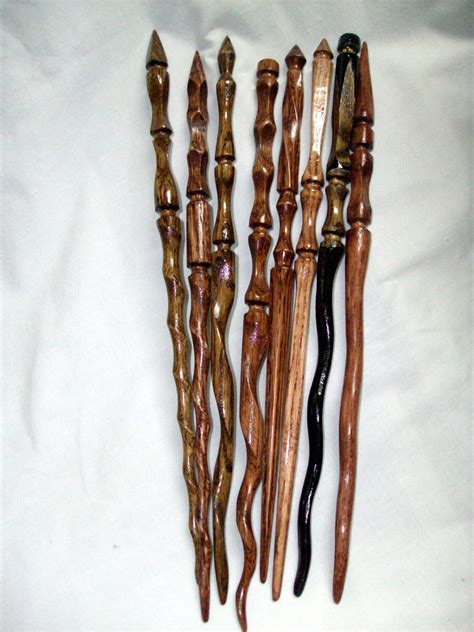 8 Random Harry Potter Inspired Hand Carved Magic Wands