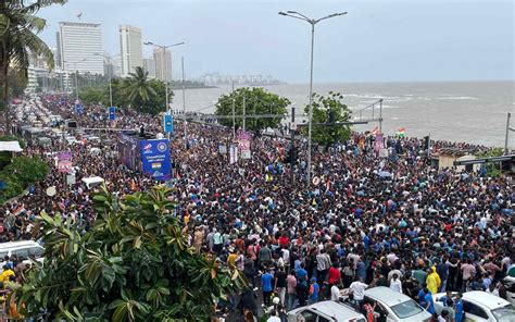 Team India Victory Parade Delayed In Mumbai Sea Of People Gather At