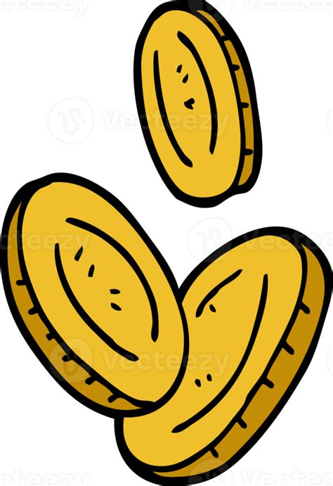 cartoon doodle gold coins 36354323 PNG