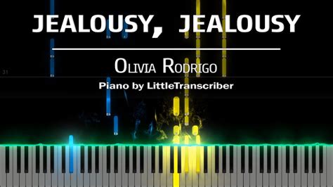 Olivia Rodrigo Jealousy Jealousy Piano Cover Tutorial By