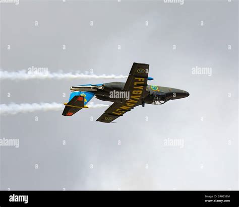 Swedish SAAB 105 jet trainer at the 2023 Royal International Air Tattoo ...