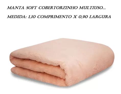 Manta Soft Cobertorzinho Multiuso Microfibra Antialérgico Cor Salmão