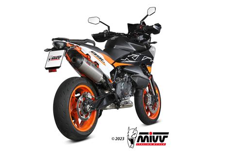 Ktm Smt Exhaust Mivv Oval Titanium With Carbon Cap Kt Lnc Mivv